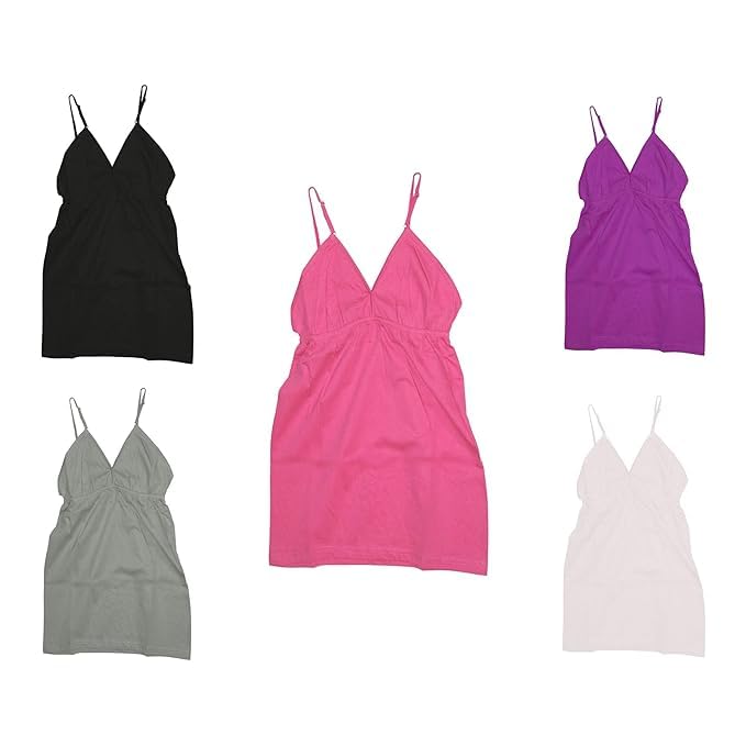 yamkay Regular Fit Women’s | Girls Adjustable Multicolor Bra Camisole Cotton Bra Slip – Comfortable & Breathable – Pack of 5 – 80 cm Size – Ideal and Layering-picture-28