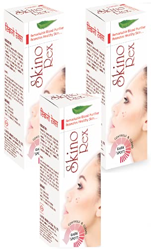 Hapro Skino Rex, Remarkable Blood Purifier, Improves Skin Condition, Clears Up Pimples & Dry Eczema, Promotes Healty Skin. 500 ML Pack of 3 Units