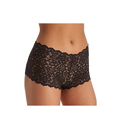 Maidenform womens Casual Comfort Cheeky Boyshort boy shorts panties, Black, Large US