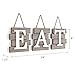 Barnyard Designs Eat Sign - Rustic Wall Decor for Kitchen and Home, Primitive Country Farmhouse Decorations, Distressed Hanging Sign, 24
