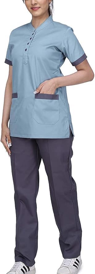 Housemaid Uniform, Maid & Nanny Scrub Suit Set by Experto Uniforms (X-Large)