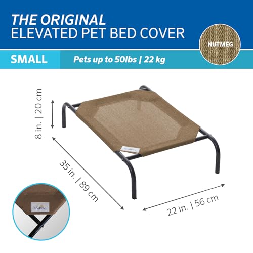 Image of Coolaroo The Original Cooling Elevated Pet Bed, Small, Nutmeg