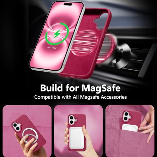 Coque silicone Magsafe iPhone 17 rouge fine antichoc - 6