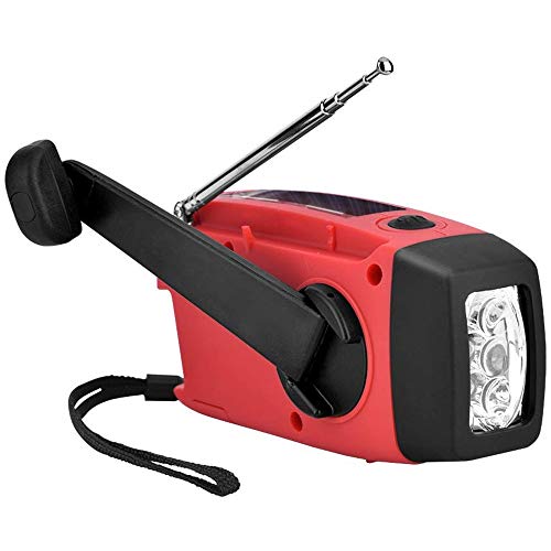 Solar-Notradio, Handkurbel, AM-FM-NOAA-Radio Mit Eigener Stromversorgung, Multifunktionales Dynamo-Wetterradio Mit 3-LED-Taschenlampe Und