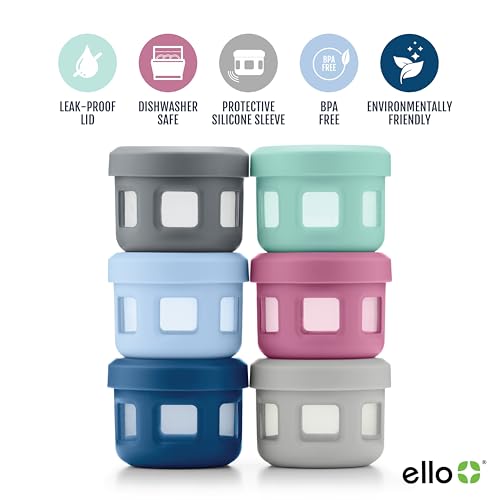 Ello 620-6717-931-4 Reusable Condiment Containers 4Oz Each With Screw-On Leak Proof Lid 6 Pack | Perfect For Salad Dressing Sauce Dips Lunchbox Picnic Travel Bento Box thumb #2