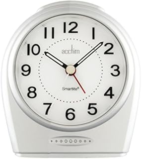 Acctim 14937 Astoria Smartlite Non-Ticking Alarm Clock - Silver