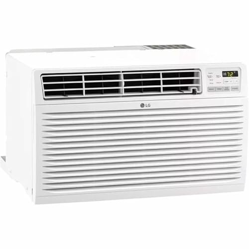 Image of LG 11,800 BTU Through the Wall Air Conditioner, 115V, Cools up to 530 Sq. Ft. for Bedroom, Living Room, Apartment, with Remote, 3 Cool & Fan Speeds, Universal design fits most sleeves, White