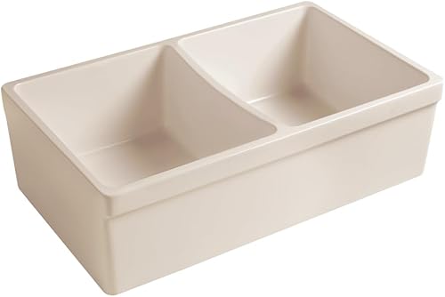 Vista 19 de Whitehaus Collection WHQDB332-BLACK Quatro Alcove Kitchen, Arcilla refractaria, Delantal Delantal Delantal, Brillante, Negro