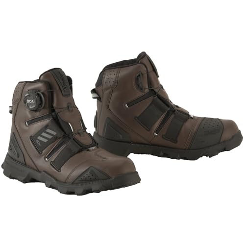 RSタイチ(RS バイク ライディングシューズ 靴 防水 プロテクター内蔵 BOAダイヤル シフトガード装備 DRYMASTER コンバットシューズ 010 DRYMASTER コンバットシューズ RSS010 DARK BROWN 27.5cmの画像