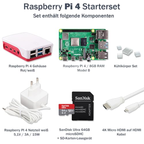 Raspberry Pi 4 8 Go RAM mini PC programmable avec câble Micro HDMI 4K - 2