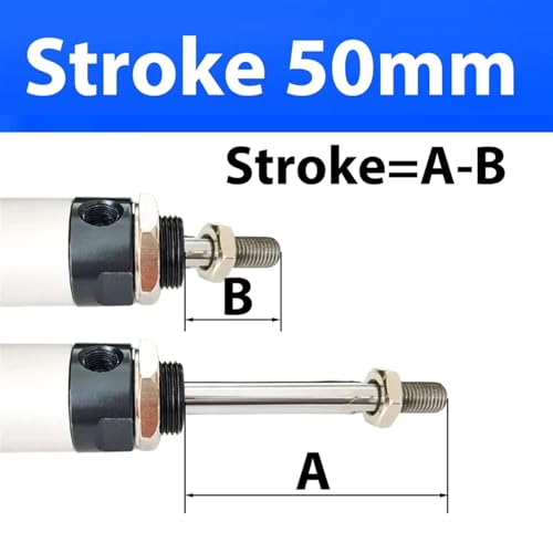 Vérin pneumatique MAL16 double effet en alliage d'aluminium course 50mm