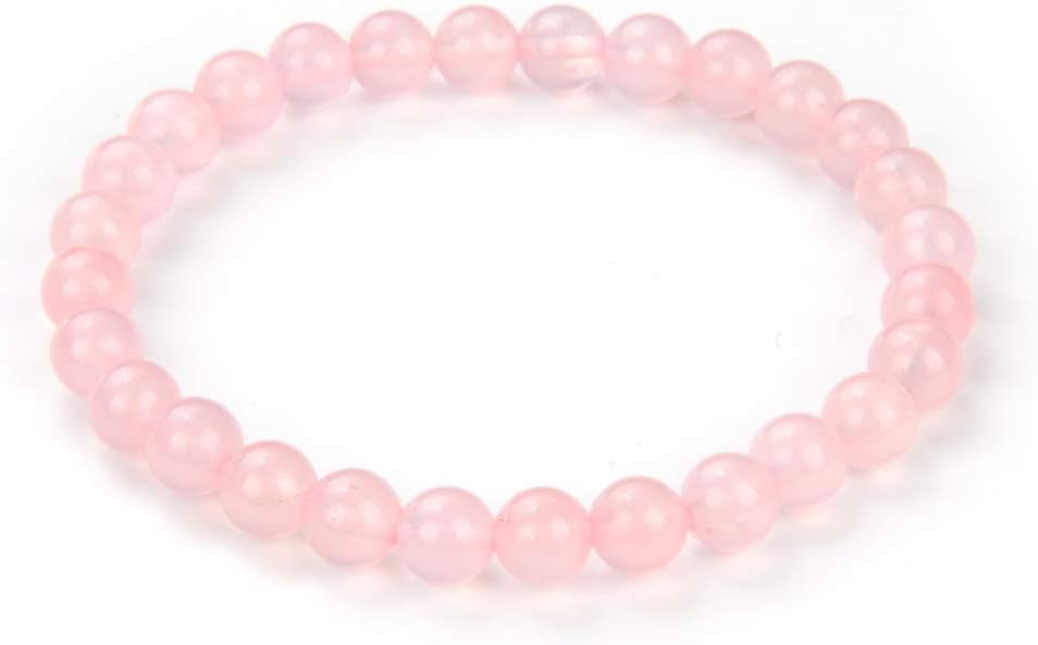 Adabele1pc Natural Stretch Gemstone Bracelet 6mm (0.24 Inch) Bead 7" 7.5" 8 inch Healing Crystal Quartz Energy Chakra Jewelry Women Birthday Gift