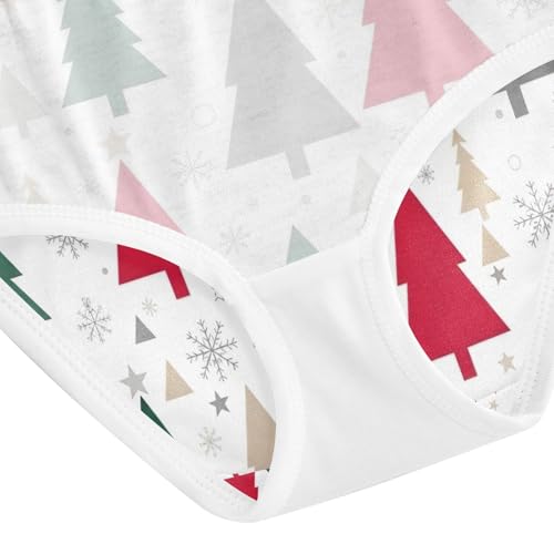 Colorful Christmas Trees Kids Underwear Girls, Toddler Briefs, Cotton Girls Underwear, 2–8 Years4