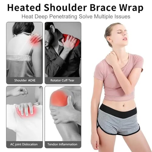 Cinta de ombro do manguito rotador, envoltório de ombro aquecido,3 plug-in USB de calor ajustável, m