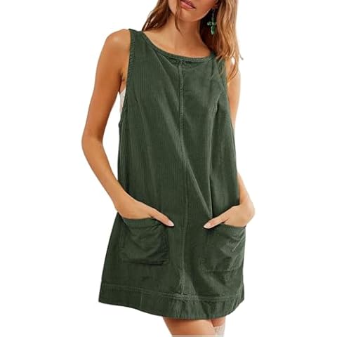TBA Corduroy Overall Dress with Pockets Cover