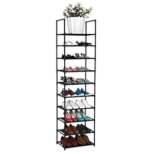 FIDUCIAL HOME 10 Tiers Shoe Rack 20-25 Pairs Sturdy Shoe Shelf