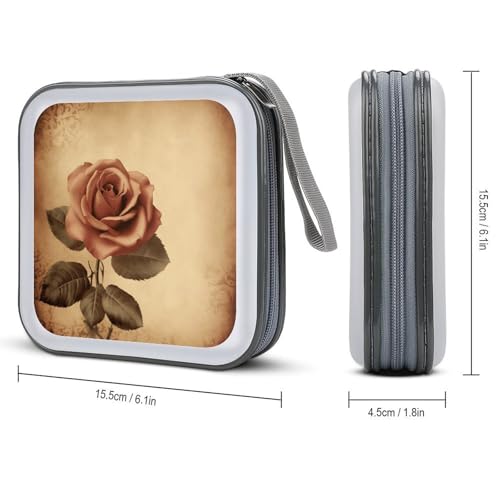 Carpeta de almacenamiento para coche portátil con cremallera para guardar 40 CD musicales 3