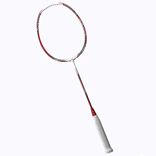 Yonex Voltric 50 - Raqueta de bádminton rojoblanco, 3U5 (elección de cuerda y tensión)