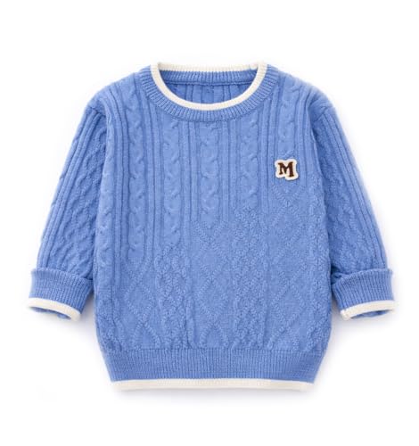 Image of Bold N Elegant Boys Winter Woolen Stylish Warm Cable Knit Raglan Sleeve Pullover Sweater for Kids