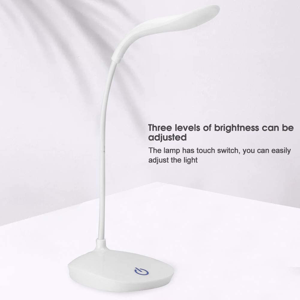 Lampe Bureau Lampe de Bureau Lampe de Lecture Lampe De Bureau LED Lampe De Table Rechargeable USB Lampe De Bureau Pliable pour Bureau À Domicile 360 Degrés Réglable Lampe de Travail (Color : Bianco)