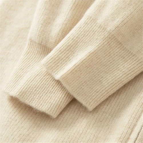 Men's Winter Thick Sweater Wool Knitted Zipper Cardigan Warm Long Sleeve Tops4