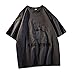 Gruselige Puppe Hase Goth T-Shirt Frauen Sommer Horror Grunge Hipster Tops (Dark Grey,S)