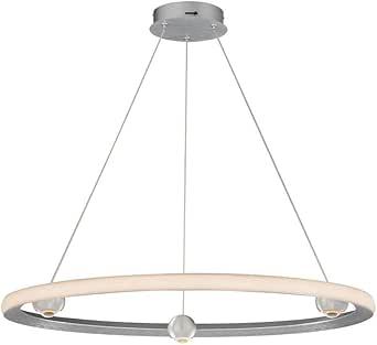 ET2 Nodes - 40W 1 LED CCT Select Ring Pendant-2.75 Inches Tall and 32 Inches Wide-Brushed Aluminum Finish