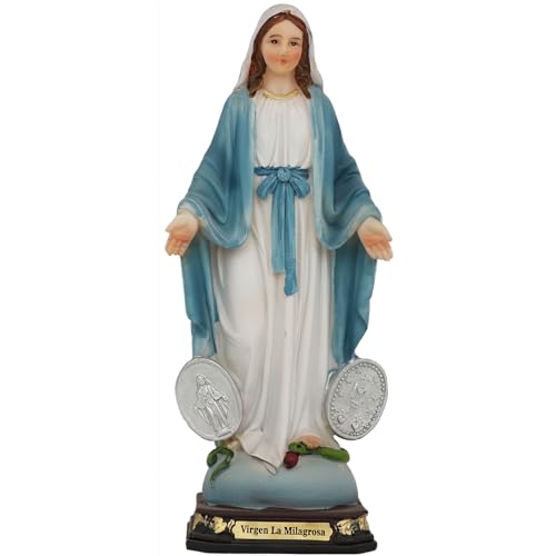 Virgen La Milagrosa 8" Estatua de Resina