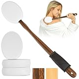 Vive Lotion Applicator for Back, Feet (17.5') - Self Washer Beauty Shower Sponge, Long Handle Cream Wand for Elderly, Women - Apply Medicine, Skin Cream, Body Wash, Sunscreen, Tanner