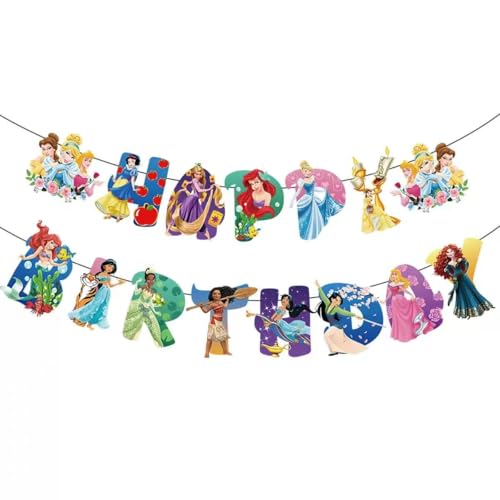 Princess Birthday Party Banner Princess Party Decoration Supplies