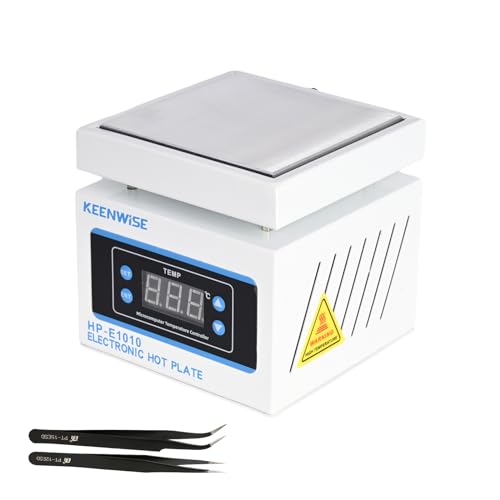 Image of 110V 360W Soldering Hot Plate, Electric Hot Plate, LED Microcomputer Electric Preheat Soldering Station Welder Hot Plate Rework Heater Lab 100X100mm (3.94 * 3.94in) Plate