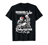 Motorcycle Husband and Wife Riding Partner Riding Couple tee T-Shirt