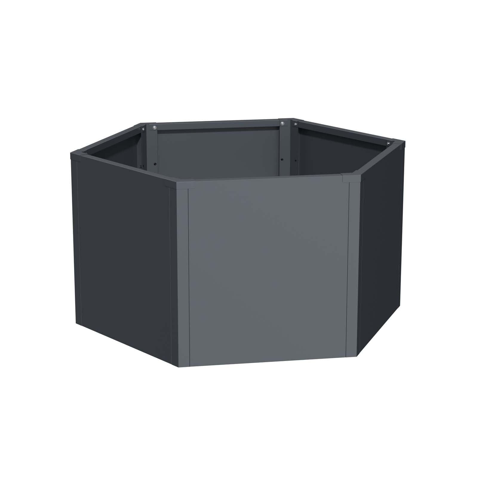 Schartec Podwyższona grządka metalowa, wygląd drewna, 150 x 75 x 77 cm, SHB1H odporna na promieniowanie