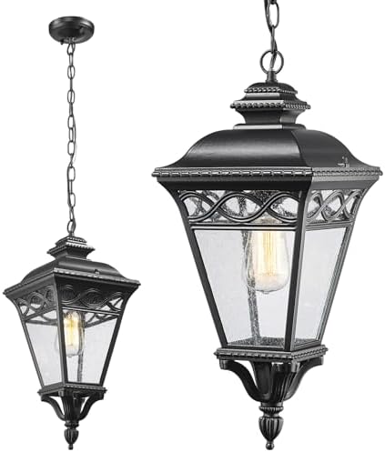Zeyu Large Outdoor Hanging Light, 20 Inch Outdoor Pendant Lights For - View #5