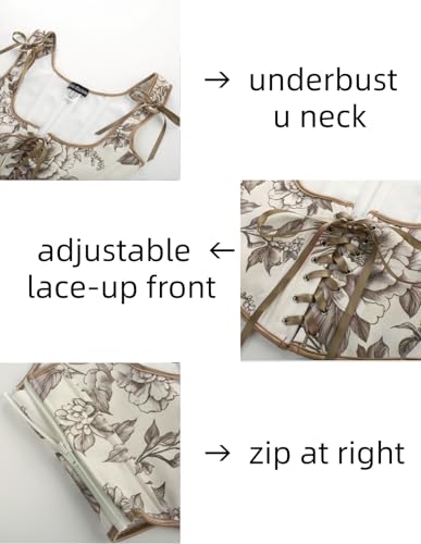 Image of Scarlet Darkness Women's Underbust Corset Top Renaissance Medieval Lace-up Boned Fairycore Pirate Corsets