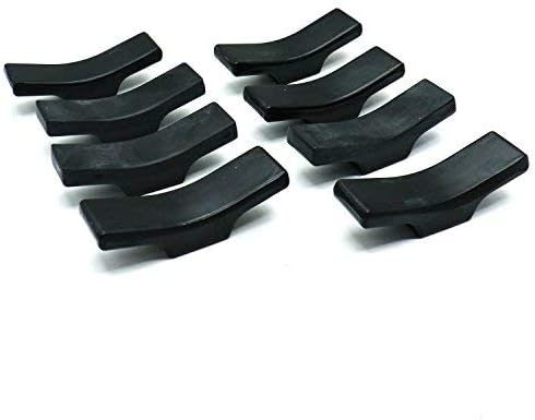 Pomeat Set of 8 Black Porcelain Knife Rests Chopstick Rest set