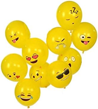 10 Pieces Smiley Emoji Party Balloons