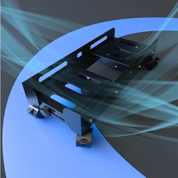Soporte para CPU Torre para PC móvil con soporte ancho ajustable, acero, con ruedas giratorias miniatura 3