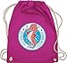 Kinder Sport Kleidung - Seepferdchen Schwimmer - Unisize - Fuchsia - seepferdchen bestanden tasche - WM110 - Turnbeutel und Stoffbeutel aus Baumwolle