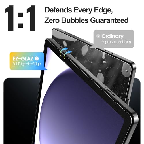 Image of EZ-GLAZ-2 Pack Paper-Feel Screen Protector for Galaxy Tab A11 Plus / A9 Plus (11 Inch) - Apple Pencil Compatible, 9H+ Tempered Glass, Matte Film, Anti-Scratch, Bubble Free, with Installation Box