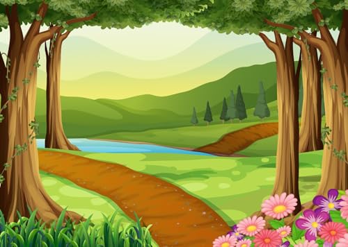 Fondo Fotográfico Tela Bosque Cartoon 10x6.5ft BELECO miniatura 5
