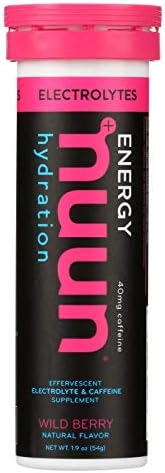 Nuun Hydration Drink Tab - Energy - Wild Berry - 10 Tablets - Pack of 88