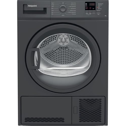 Hotpoint C HD C82 GGGD UK - Graphite 8KG Condenser Tumble Dryer - 15 Programs - B Energy Rating