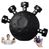 Glitzgrip Arm Builder 2025 New Hand Forearm Ball Strengthener and Finger Grip Exerciser Balls Wrist Strengthening Guitar Finger Gripper Strength Trainer Hand Squeezer Stretcher Extender Workout (Black-1PC)