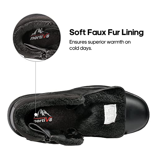 NORTIV 8 Men's Military Tactical Work Boots Side Zipper Leather Motorcycle Combat Boots Trooper(6-8 Inches)3