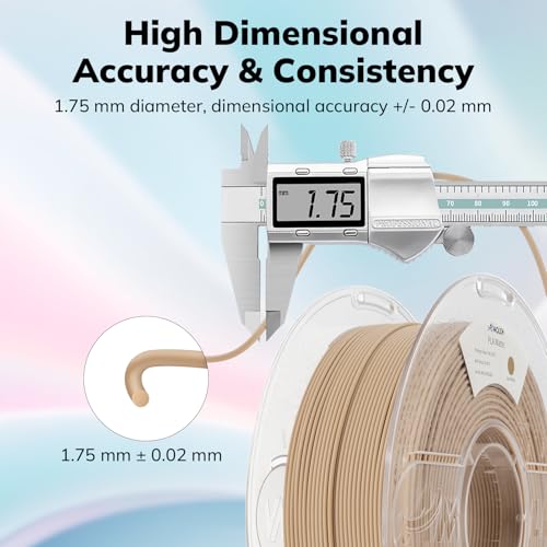 Image of AMOLEN PLA Matte 3D Printer Filament,Sand Beige PLA Filament 1.75mm with Smooth Matte Finish,3D Printing Filament for Most FDM 3D Printers,Dimensional Accuracy + /- 0.02mm,1kg Spool (2.2lbs)