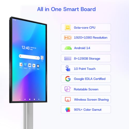 Image of JAV 49 inch Smart Board, EDLA Certified, 2K QLED Display, AI Voice Remote