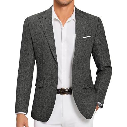 COOFANDY Mens Blazer Casual Two Buttons Sport Coat Slim Fit Lightweight Suit Jackets