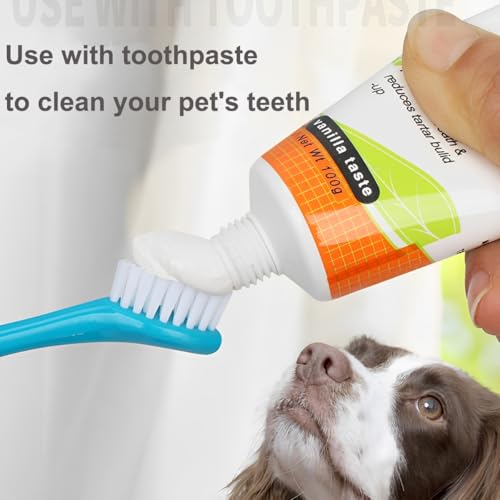 Image of 2 Pcs Dog Toothbrush Double Headed pet Toothbrush Soft 360 Degree Dog Tooth Brush Double-Headed Design Brush Head for Small and Large Dogs Cats Puppy Teeth Cleaning