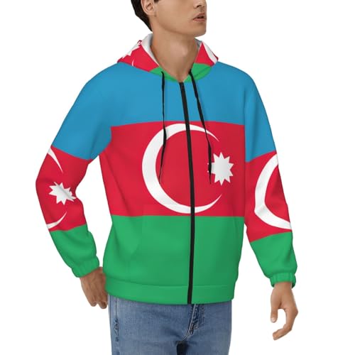 Sweat à capuche Azerbaïdjan zippé homme veste manches longues sport